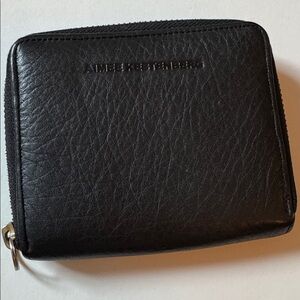 Aimee Kesterberg zip-around leather wallet, 4 x 4.5